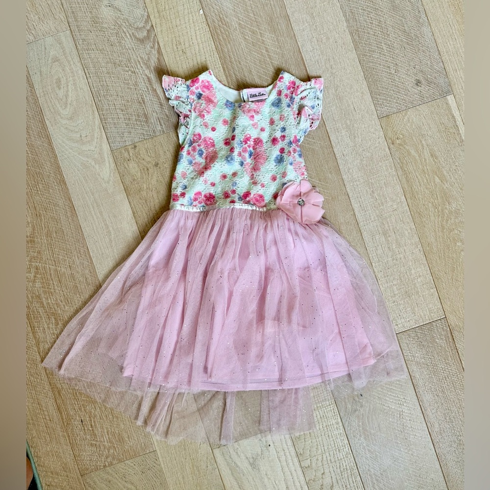 Little Lass Sparkly Flower Dress size 6x